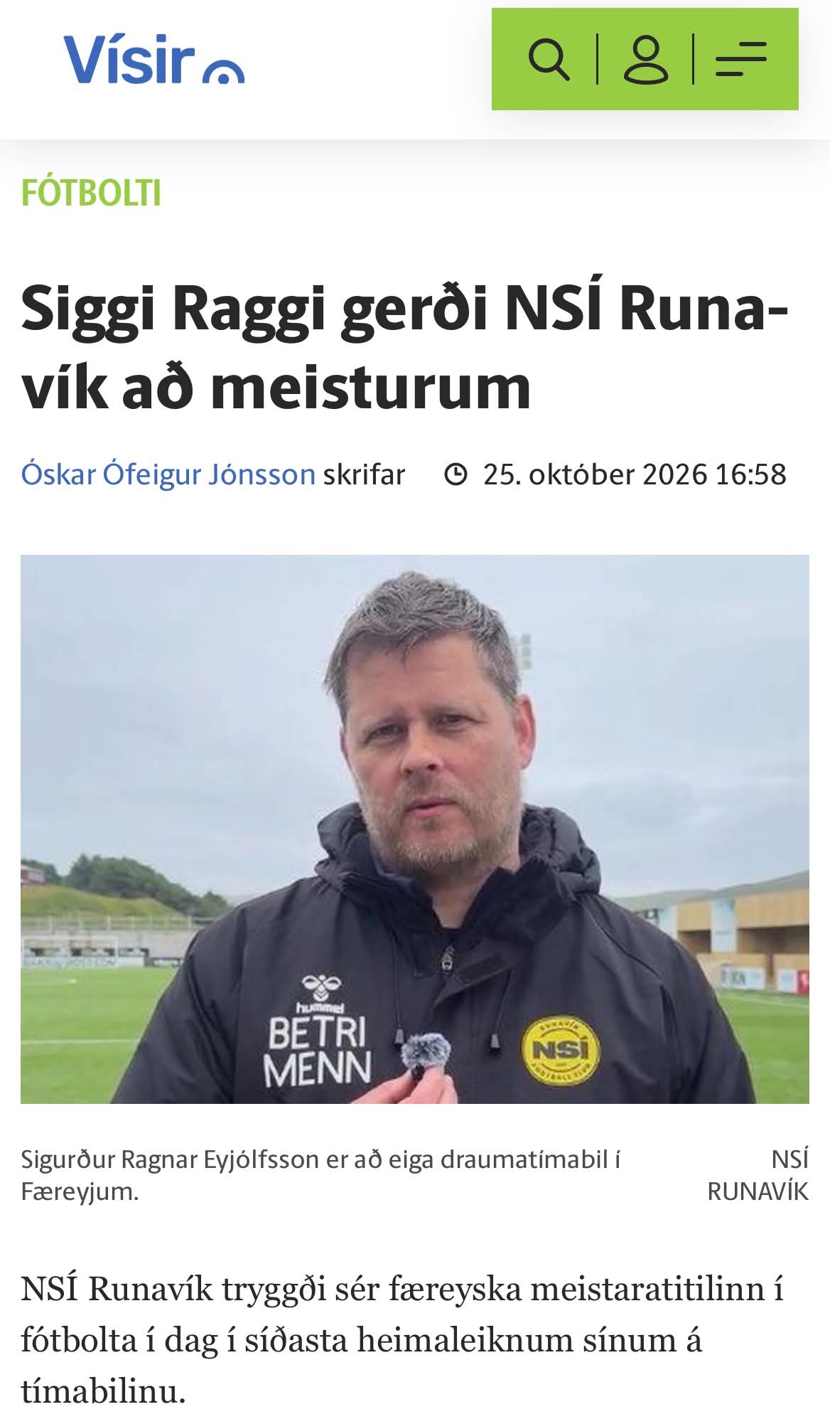 FM heitið hjá Sigga Rag og NSÍ gevur endurljóð í Íslandi